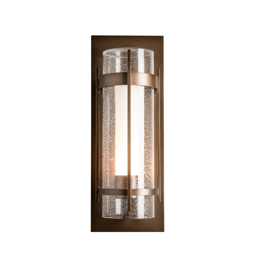 Banded Seeded Glass Large Outdoor Sconce