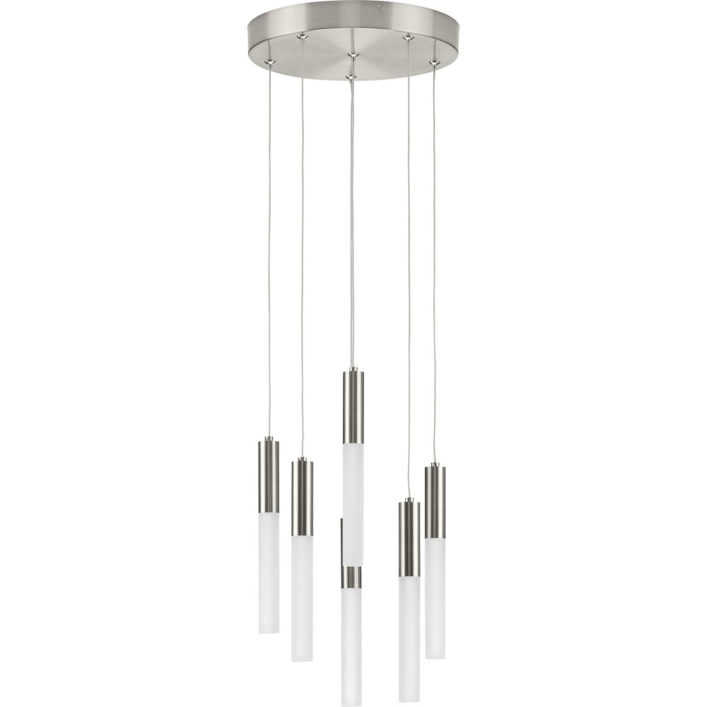 Kylo LED Collection Six-Light Brushed Nickel Modern Style Hanging Pendant Light