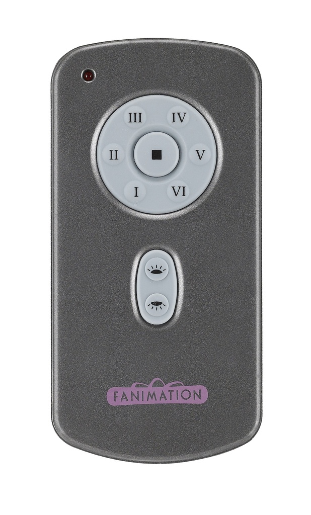 Hand Held 6 Speed DC Motor Ceiling Fan Remote and Transmitter - Charcoal