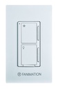 [WC2WH] WC2WH Ceiling Fan Wall Control - Fan 3 Speeds and Dimming Light - White