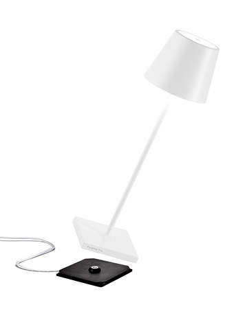 White Poldina Pro Wireless LED Table Lamp