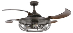 Fanaway Carbondale 48-inch Oil Rubbed Bronze and Amber Ceiling Fan with Light
