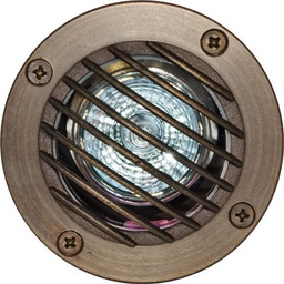 [LV24-LED5-WBS] SOLID BRASS W/GRILL WELL LIGHT 5W LED 12V