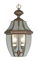 [2255-07] 2 Light BZ Outdoor Chain Lantern