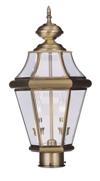 [2264-01] 2 Light AB Outdoor Post Lantern