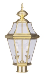 [2264-02] 2 Light PB Outdoor Post Lantern