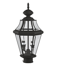 [2264-04] 2 Light Black Outdoor Post Lantern