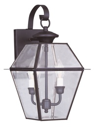 [2281-07] 2 Light Bronze Outdoor Wall Lantern