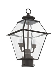[2284-07] 2 Light Bronze Outdoor Post Lantern