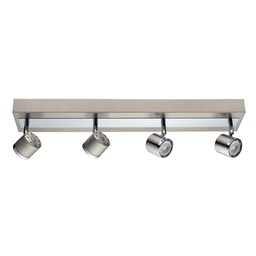 [201735A] Pierino - 4 LT Integrated LED Fixed Track with Satin Nickel and Chrome Finish