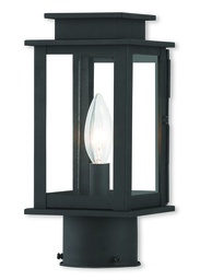 [20201-04] 1 Light Black Outdoor Post Lantern