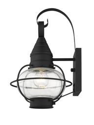 [26901-04] 1 Light Black Outdoor Wall Lantern