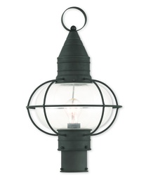 [26905-04] 1 Light Black Outdoor Post Lantern