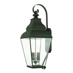 [2596-04] 4 Light Black Outdoor Wall Lantern
