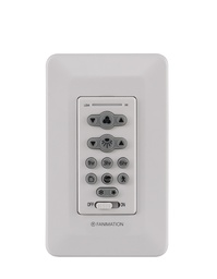 [TW306] TW306 16 Speeds DC Wall Control Reversing - Fan and Light with CCT Select - White