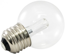 [PG50-E26-WH] Premium Grade LED Lamp Large Globe, Standard Medium base, Pure White 5500K with Clear Glass, wet l