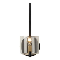 [AC11820BB] Salinas Collection 1-Light Sconce, Black and Brass