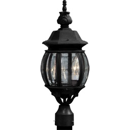 [AC8363BK] Classico 3-Light Post Lighting Lantern
