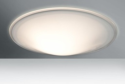 [3CS-909739] Besa Ceiling Luma 18 Opal Glossy/Clear 3x60W Medium Base