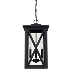 [926642BK] 4 Light Outdoor Hanging Lantern
