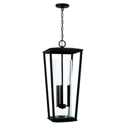 [948132BK] 3-Light Outdoor Hanging-Lantern