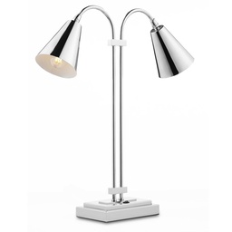 [6000-0783] Symmetry Nickel Double Desk Lamp