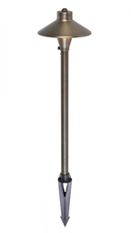 [P801] Path Light D7 H24 Antique Brass Includes Stake G4 Halogen 20wLight Source Not Included