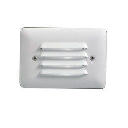 [15782WHT30R] 3000K Louvered LED Mini Step Light in Textured White