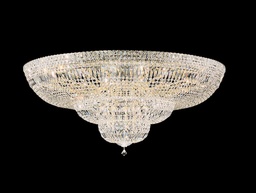 Petit Crystal Deluxe 36 Light 120V Flush Mount in Aurelia with Clear Optic Crystal